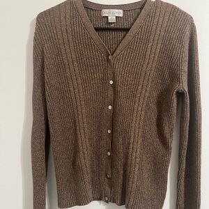 Casual Corner Brown Ribbed Women's Sweater